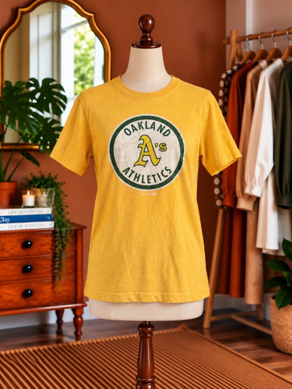 MLB Yellow Oakland A's Graphic Tee